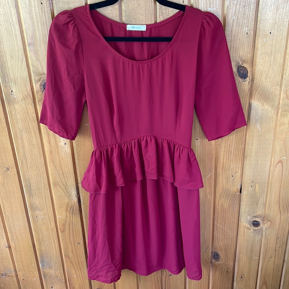 Everly Burgundy Dress